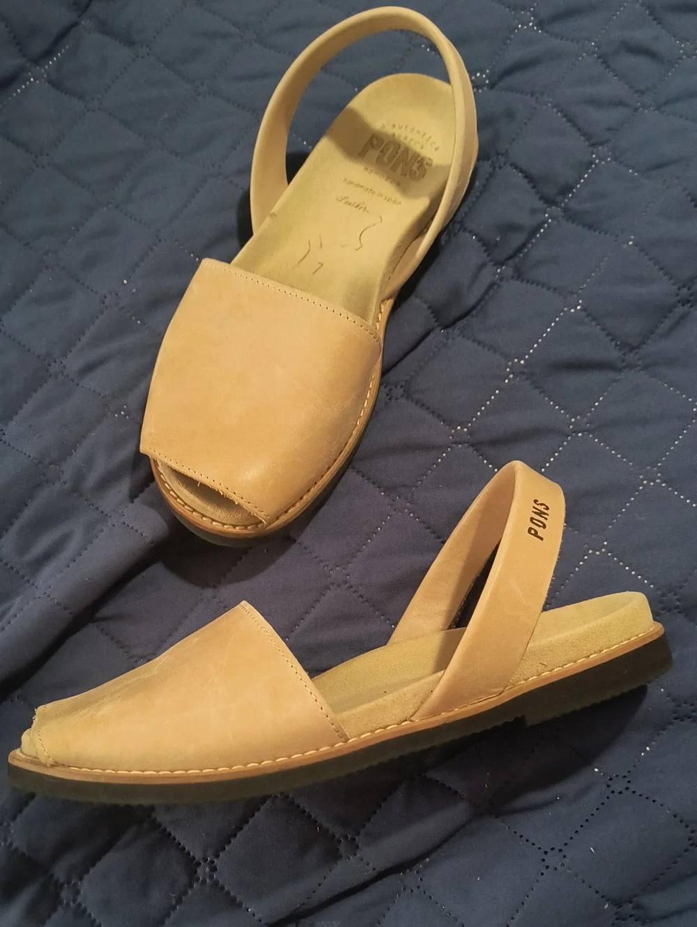 S' Autentica Avarca PONS Menorca Women's Tan Sandals, Handmade In Spain